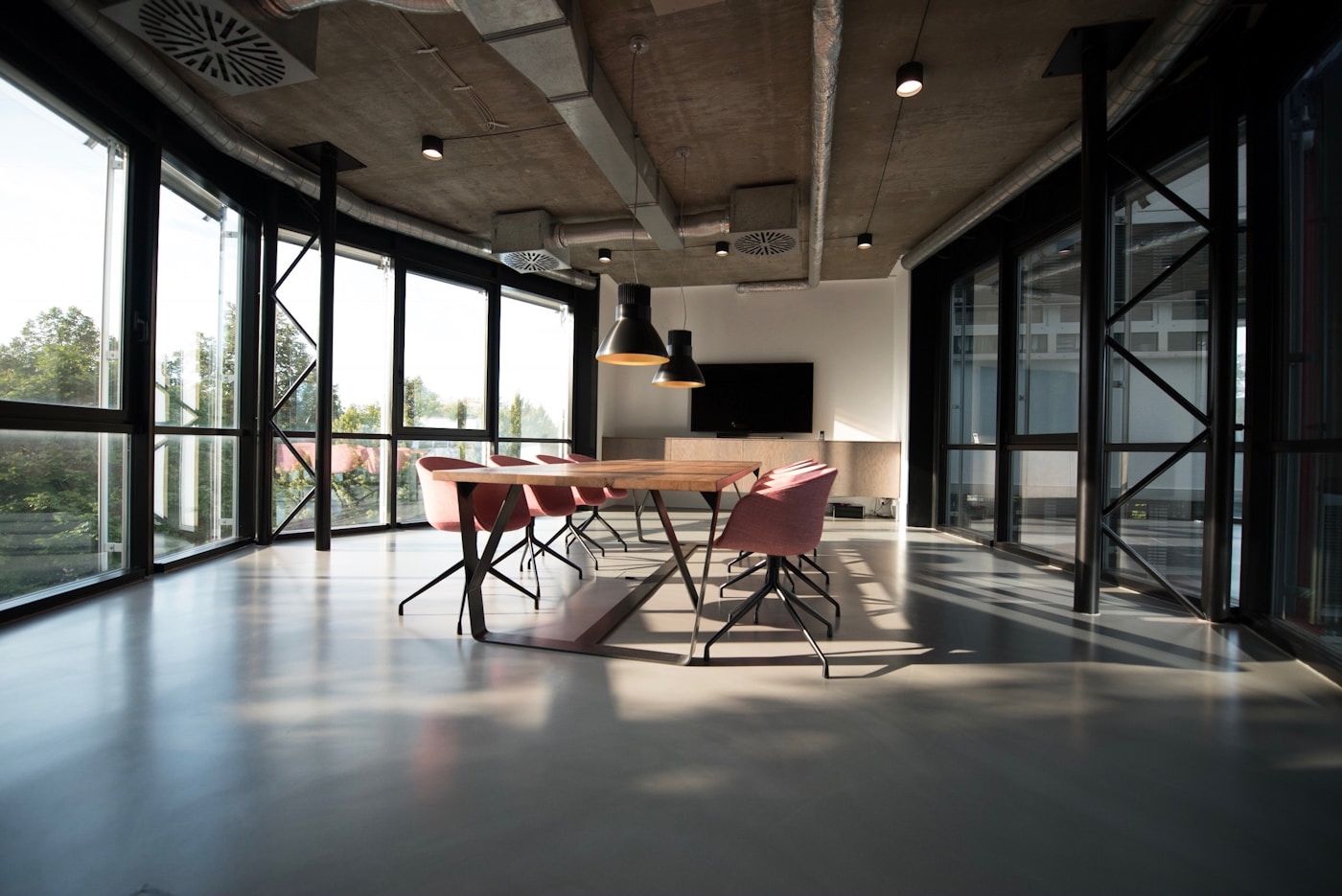 Bright office workspace